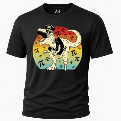 Pirate Dinosaur Retro Sunset Pi Day Performance Shirt