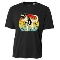 Pirate Dinosaur Retro Sunset Pi Day Cooling Performance Crew T-Shirt