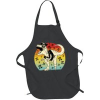 Pirate Dinosaur Retro Sunset Pi Day Apron