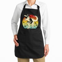 Pirate Dinosaur Retro Sunset Pi Day Apron