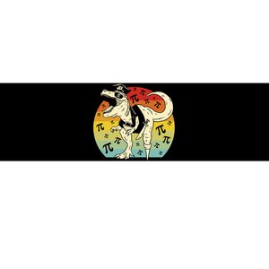 Pirate Dinosaur Retro Sunset Pi Day Bumper Sticker