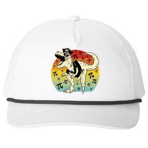 Pirate Dinosaur Retro Sunset Pi Day Snapback Five-Panel Rope Hat