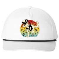 Pirate Dinosaur Retro Sunset Pi Day Snapback Five-Panel Rope Hat