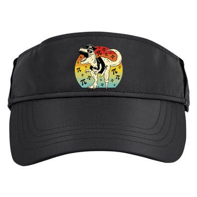 Pirate Dinosaur Retro Sunset Pi Day Adult Drive Performance Visor