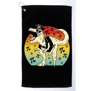 Pirate Dinosaur Retro Sunset Pi Day Platinum Collection Golf Towel