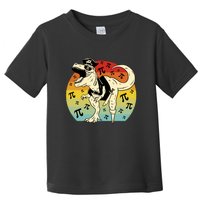 Pirate Dinosaur Retro Sunset Pi Day Toddler T-Shirt