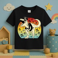 Pirate Dinosaur Retro Sunset Pi Day Toddler T-Shirt