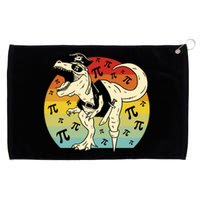 Pirate Dinosaur Retro Sunset Pi Day Grommeted Golf Towel