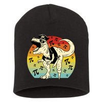 Pirate Dinosaur Retro Sunset Pi Day Short Acrylic Beanie