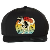 Pirate Dinosaur Retro Sunset Pi Day Wool Snapback Cap