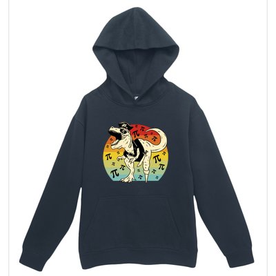 Pirate Dinosaur Retro Sunset Pi Day Urban Pullover Hoodie