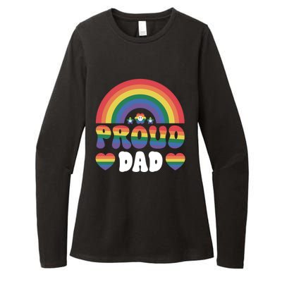 Proud Dad Rainbow Equality Pride Month Lgbt Funny Gift Womens CVC Long Sleeve Shirt