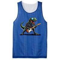 Punk Dinosaur RockN Roll Goth Dino Funny Guitar Band Great Gift Mesh Reversible Basketball Jersey Tank