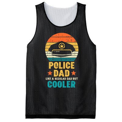 Police Dad Regular But Cooler Fathers Day Cop Officer Men Mesh Reversible Basketball Jersey Tank