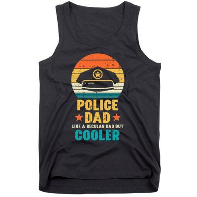 Police Dad Regular But Cooler Fathers Day Cop Officer Men Tank Top