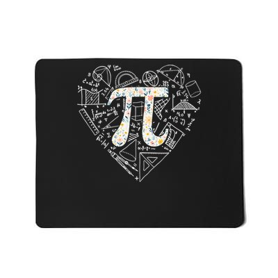 Pi Day Retro Floral Pi Teacher Math Mathematics Happy Pi Day Mousepad