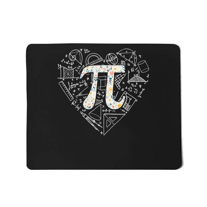 Pi Day Retro Floral Pi Teacher Math Mathematics Happy Pi Day Mousepad