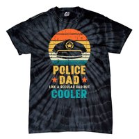 Police Dad Regular But Cooler Fathers Day Cop Officer Men Tie-Dye T-Shirt