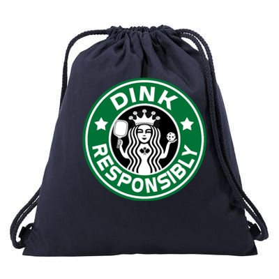 Pickleball Dink Responsibly Funny Players Great Gift Drawstring Bag