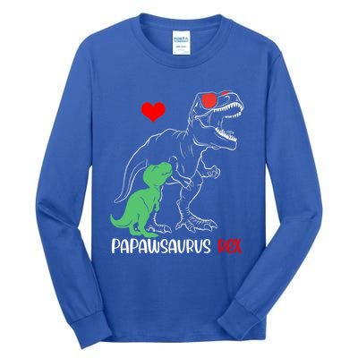 Papawsaurus Daddy Rex Autism Awareness Proud Dad Gift Tall Long Sleeve T-Shirt