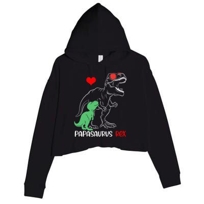 Papasaurus Daddy Rex Autism Awareness Proud Dad Gift Crop Fleece Hoodie