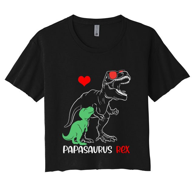 Papasaurus Daddy Rex Autism Awareness Proud Dad Gift Crop Top
