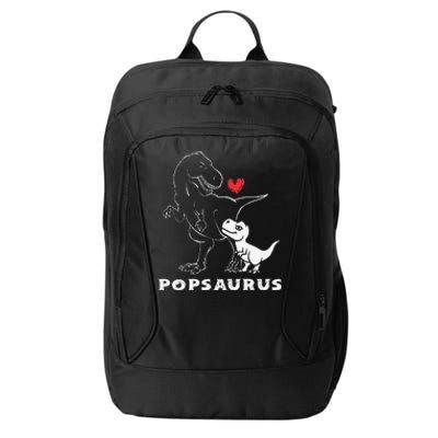 Popsaurus Dinosaur Retro Father's Day For Dad Grandpa City Backpack