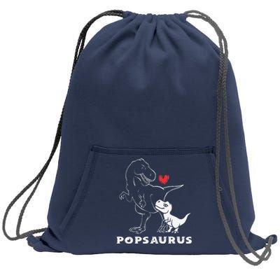 Popsaurus Dinosaur Retro Father's Day For Dad Grandpa Sweatshirt Cinch Pack Bag