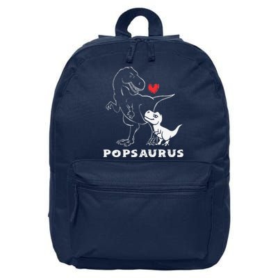 Popsaurus Dinosaur Retro Father's Day For Dad Grandpa 16 in Basic Backpack