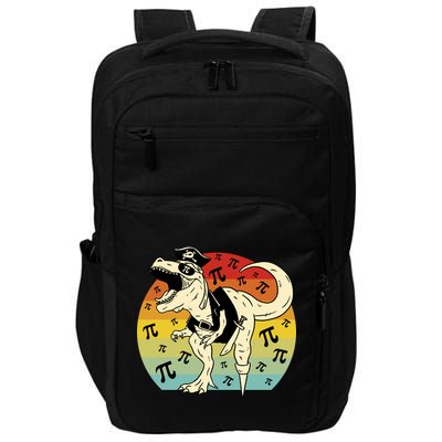 Pirate Dinosaur Retro Sunset Pi 3.14159 Impact Tech Backpack