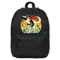 Pirate Dinosaur Retro Sunset Pi 3.14159 16 in Basic Backpack
