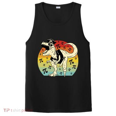 Pirate Dinosaur Retro Sunset Pi 3.14159 PosiCharge Competitor Tank