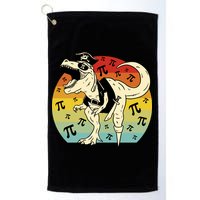 Pirate Dinosaur Retro Sunset Pi 3.14159 Golf Towel