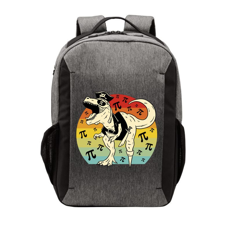 Pirate Dinosaur Retro Sunset Pi 3.14159 Vector Backpack