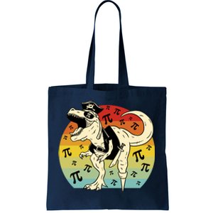 Pirate Dinosaur Retro Sunset Pi 3.14159 Tote Bag