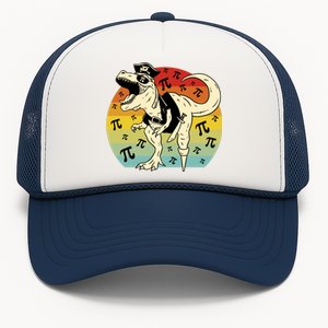 Pirate Dinosaur Retro Sunset Pi 3.14159 Trucker Hat