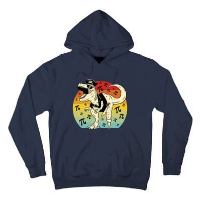 Pirate Dinosaur Retro Sunset Pi 3.14159 Tall Hoodie