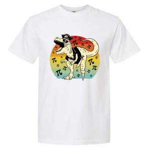 Pirate Dinosaur Retro Sunset Pi 3.14159 Garment-Dyed Heavyweight T-Shirt