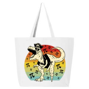 Pirate Dinosaur Retro Sunset Pi 3.14159 25L Jumbo Tote