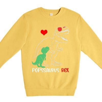 Popssaurus Daddy Rex Autism Awareness Proud Dad Gift Premium Crewneck Sweatshirt