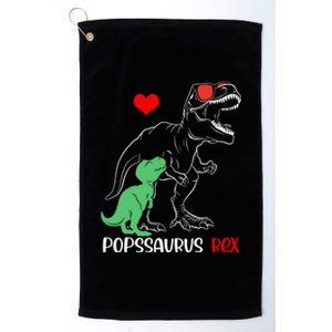 Popssaurus Daddy Rex Autism Awareness Proud Dad Gift Platinum Collection Golf Towel