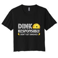 Pickleball Drink Responsibly Women's Crop Top Tee