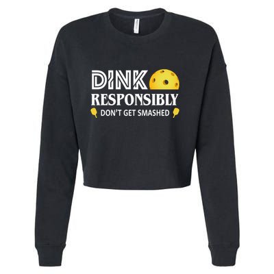 Pickleball Drink Responsibly Cropped Pullover Crew