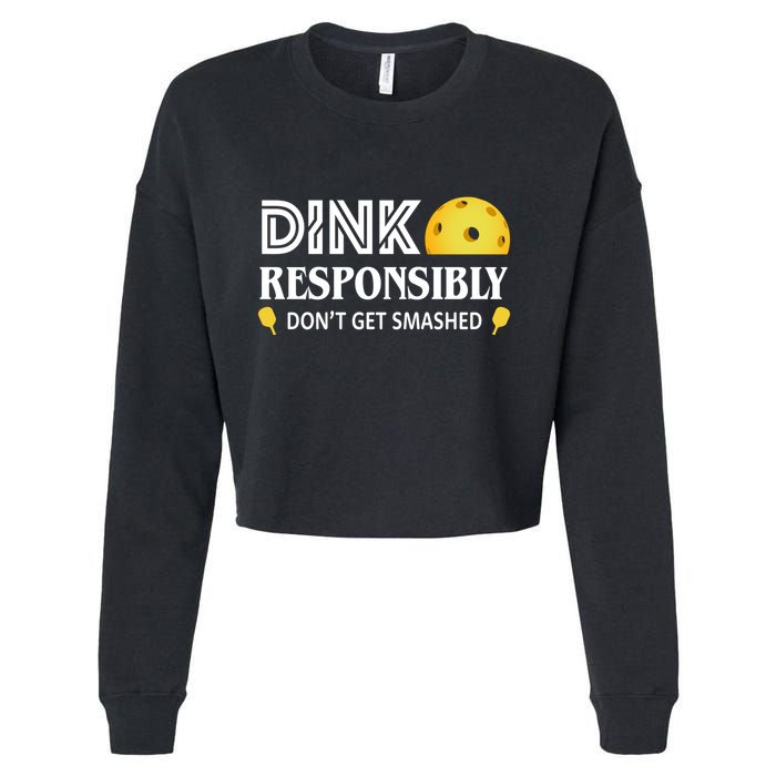 Pickleball Drink Responsibly Cropped Pullover Crew
