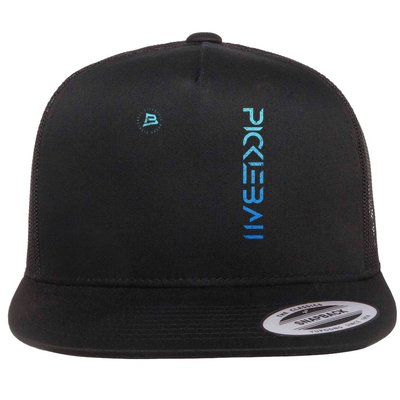 Pickleball Distressed Retro Gradient Flat Bill Trucker Hat