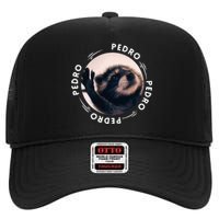 Pedro Dancing Raccoon Pedro Pedro Dancing Raccoon Meme High Crown Mesh Back Trucker Hat