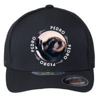 Pedro Dancing Raccoon Pedro Pedro Dancing Raccoon Meme Flexfit Unipanel Trucker Cap