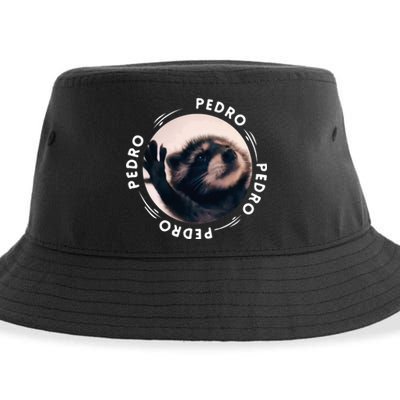 Pedro Dancing Raccoon Pedro Pedro Dancing Raccoon Meme Sustainable Bucket Hat