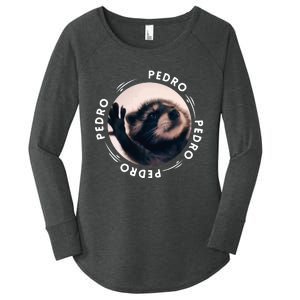 Pedro Dancing Raccoon Pedro Pedro Dancing Raccoon Meme Women's Perfect Tri Tunic Long Sleeve Shirt