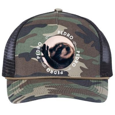 Pedro Dancing Raccoon Pedro Pedro Dancing Raccoon Meme Retro Rope Trucker Hat Cap